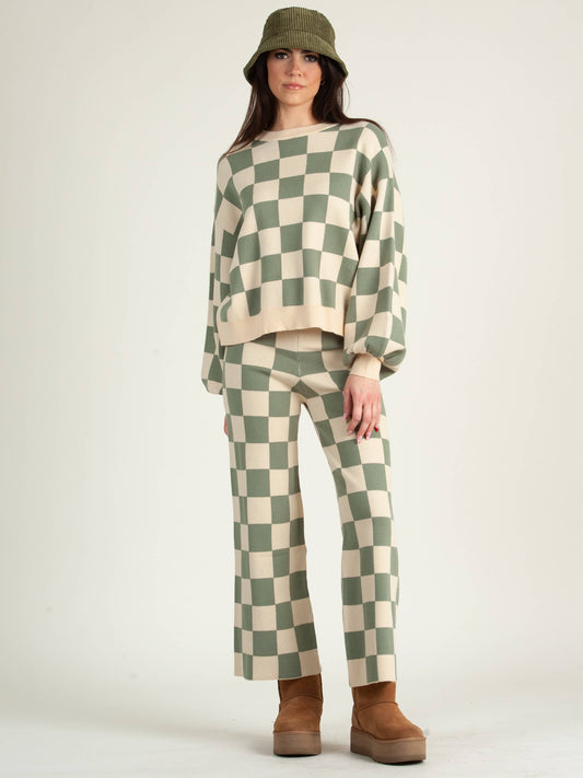 Women’s Checkered Sweater pants