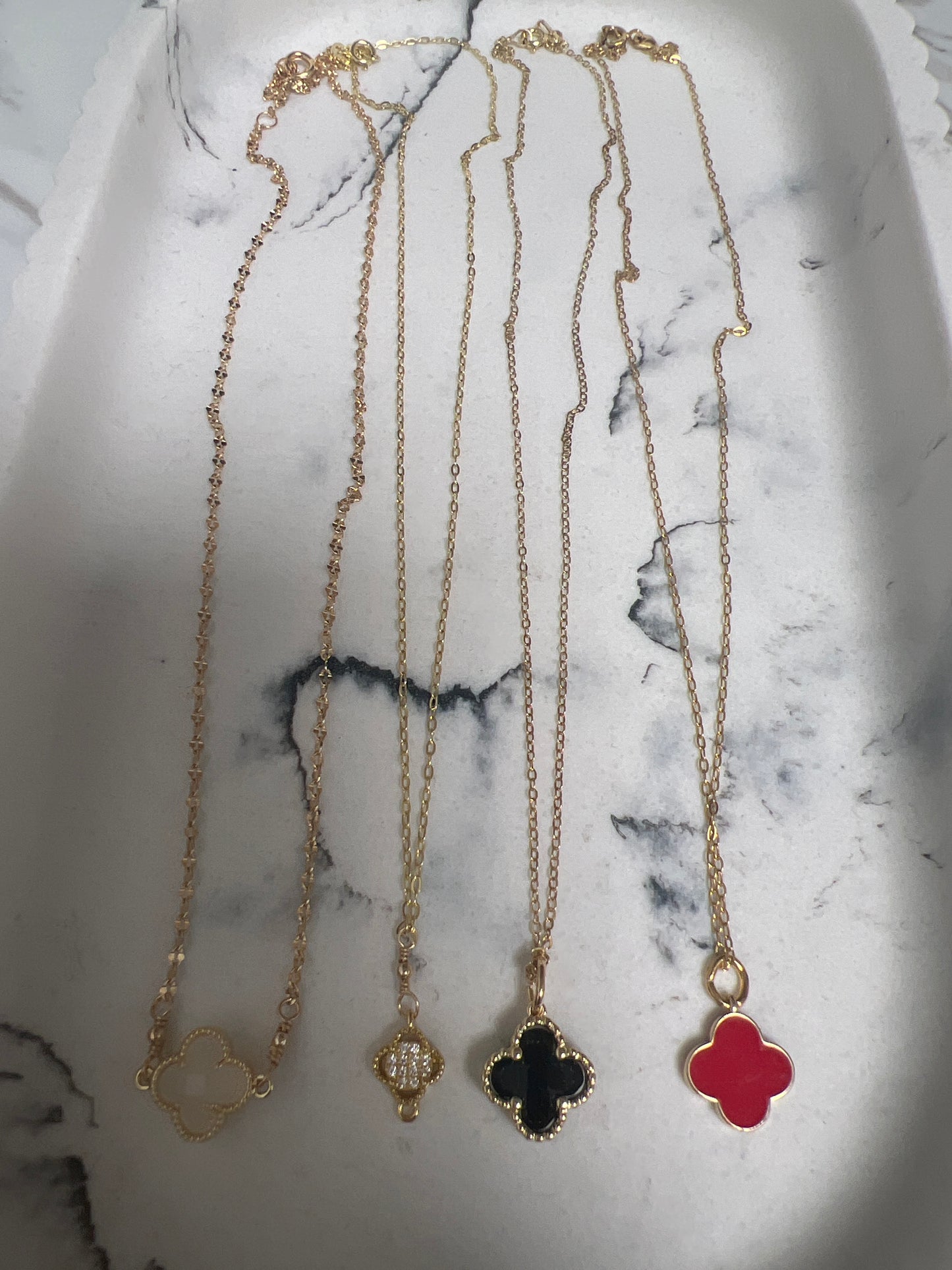 18K gold plated Clover Necklaces