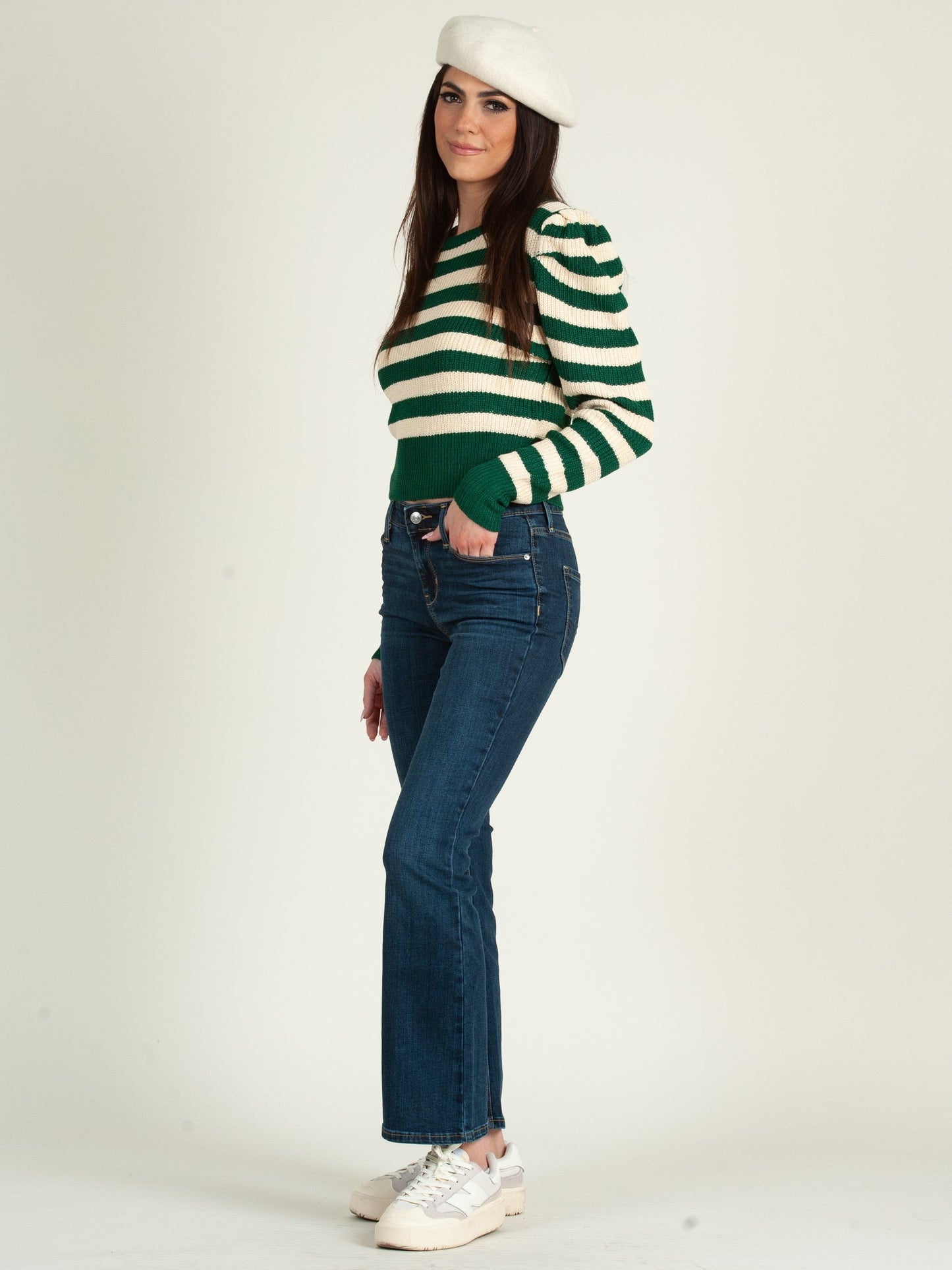 Women’s Striped Crew Neck Sweater