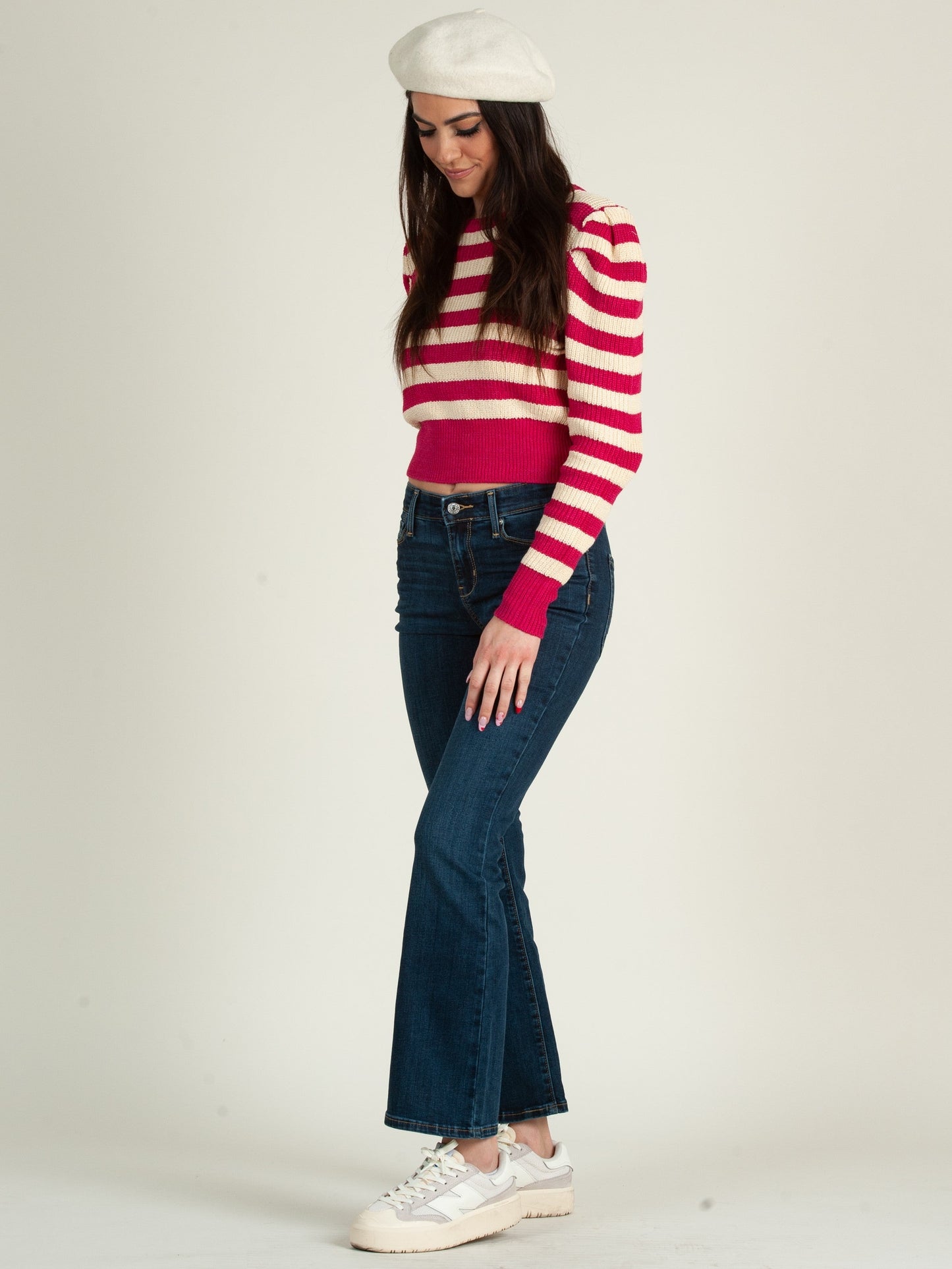 Women’s Striped Crew Neck Sweater