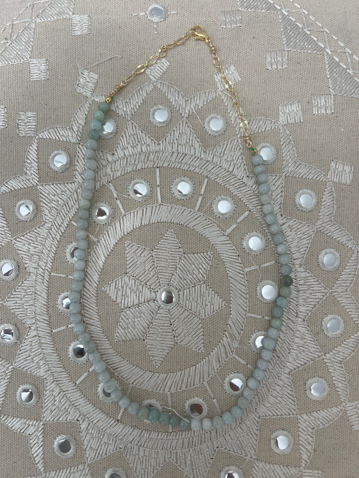 Natural Burmese Jade String Necklace