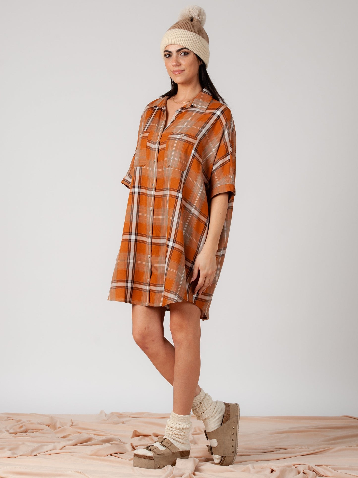 Women’s Plaid Rayon Dress