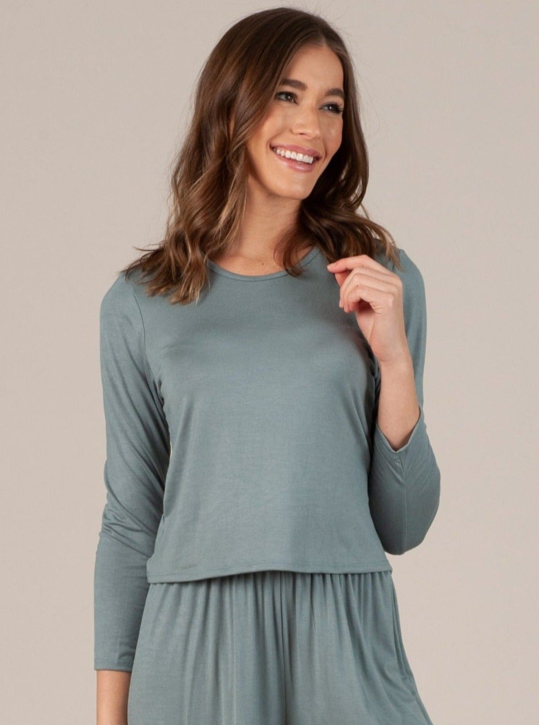 Women’s Rayon Crew Neck Lounge Top