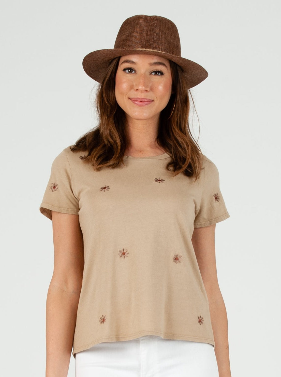 Women’s Daisy Embroidered Tee Shirt