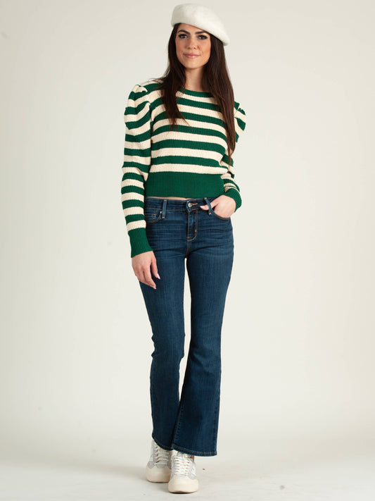 Women’s Striped Crew Neck Sweater