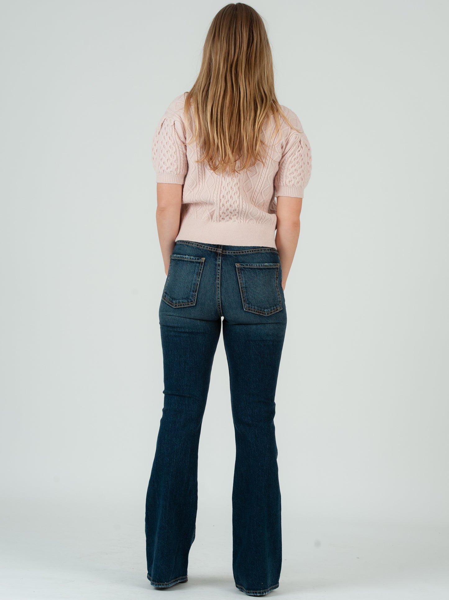 Women’s Cable Knit Short Sleeve Sweater