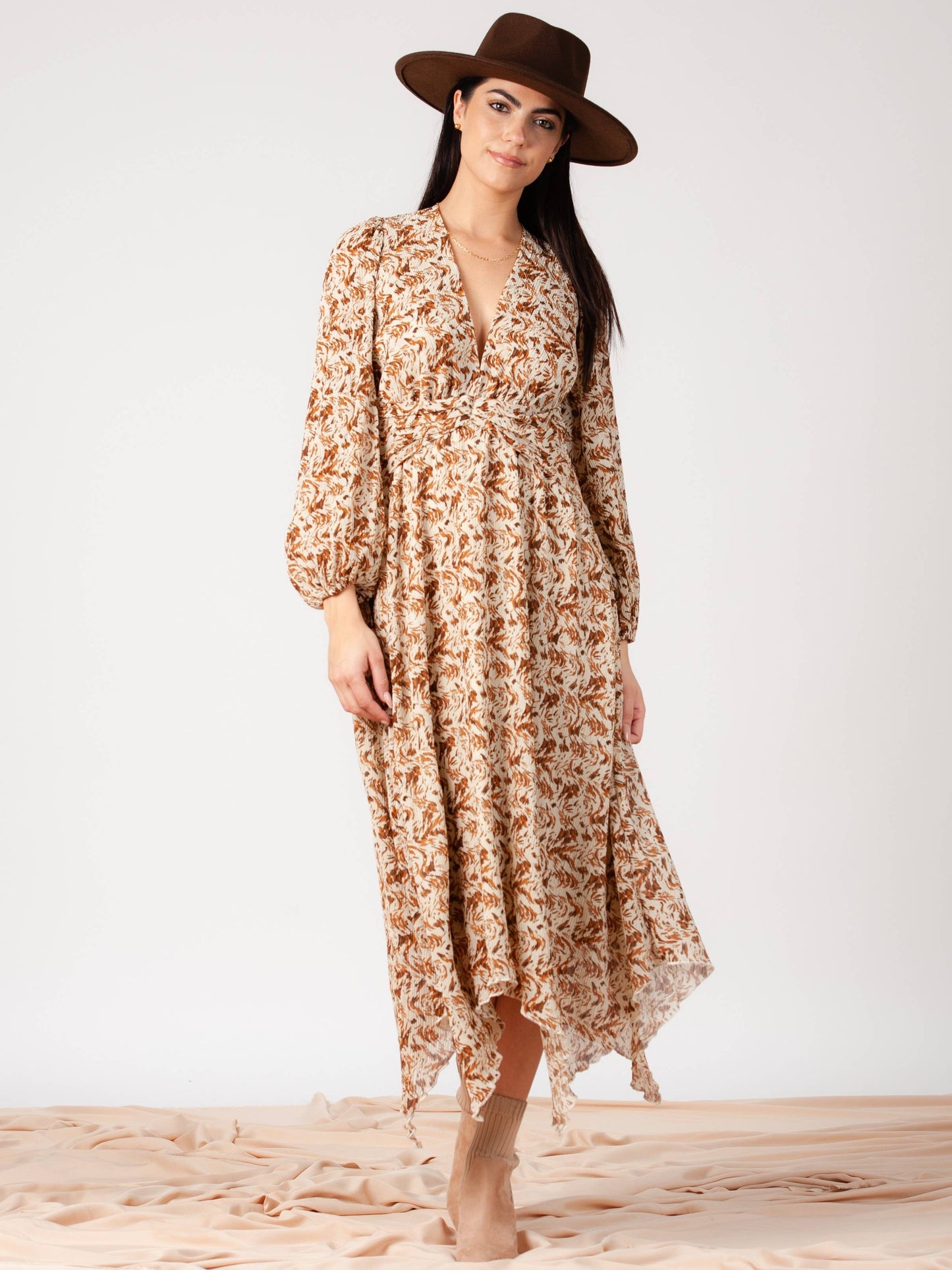 Women’s Hanky Hem Printed Dress