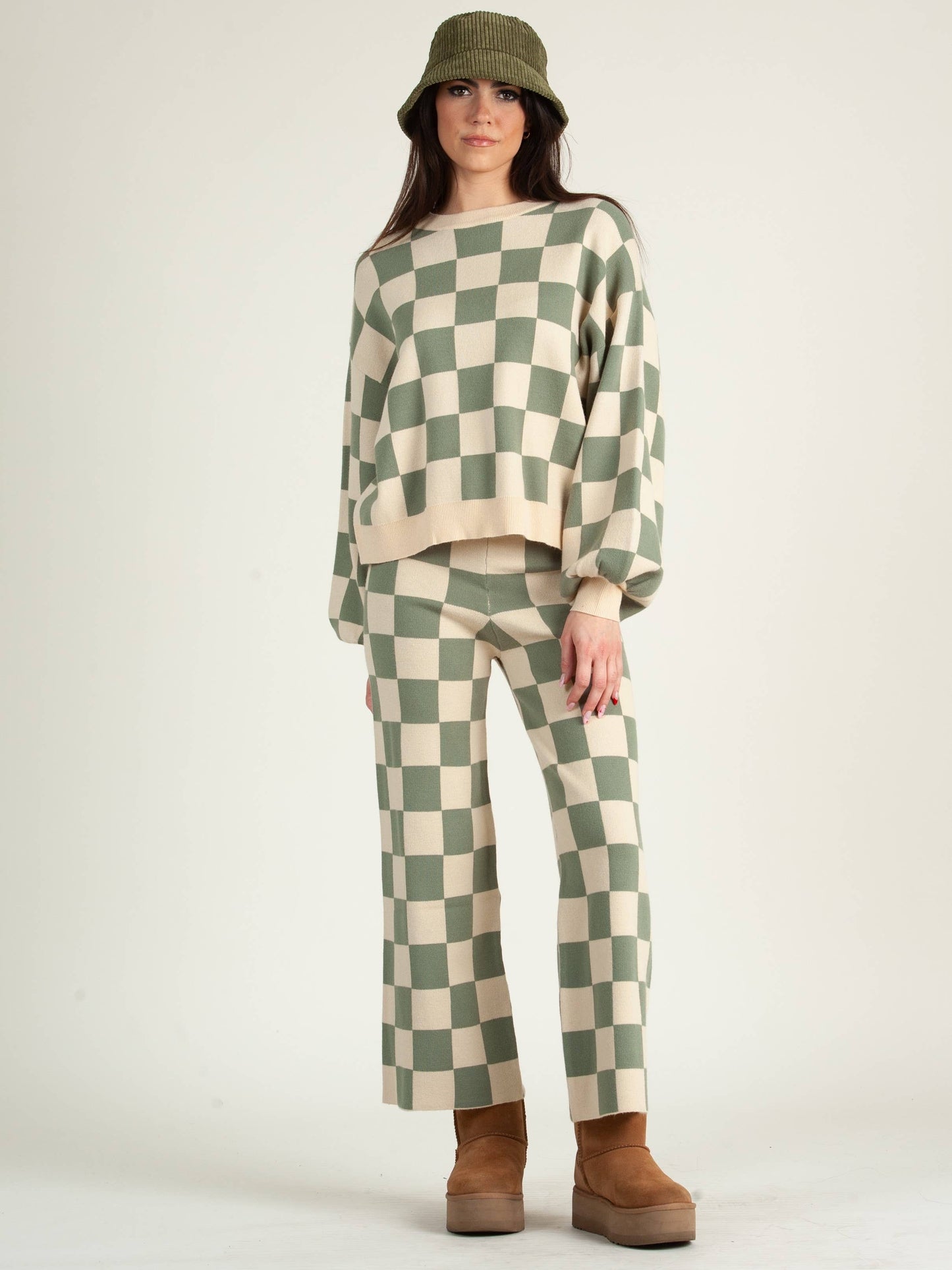 Women’s Checkered Sweater pants