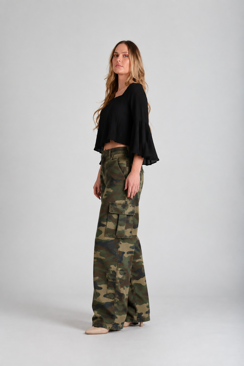 Women's Black Tier Boho Top