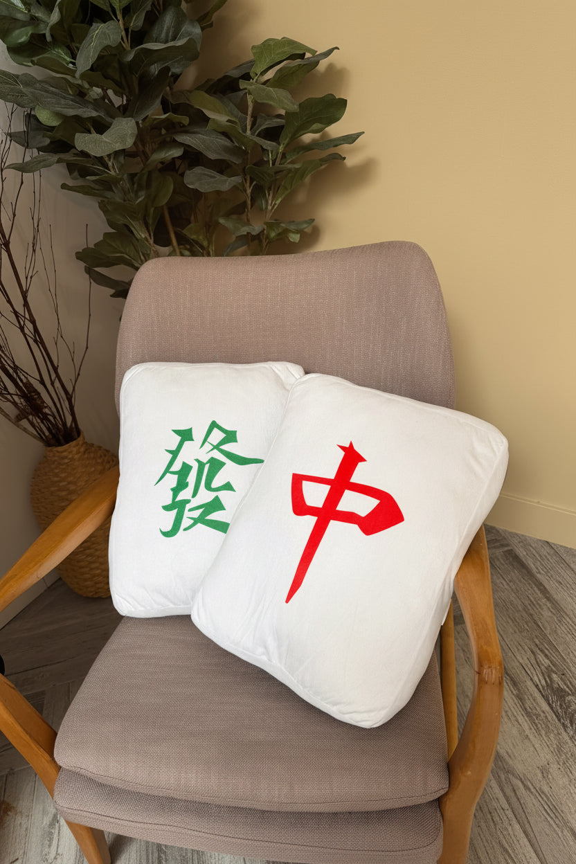 Mahjong Tile Decorative Pillow