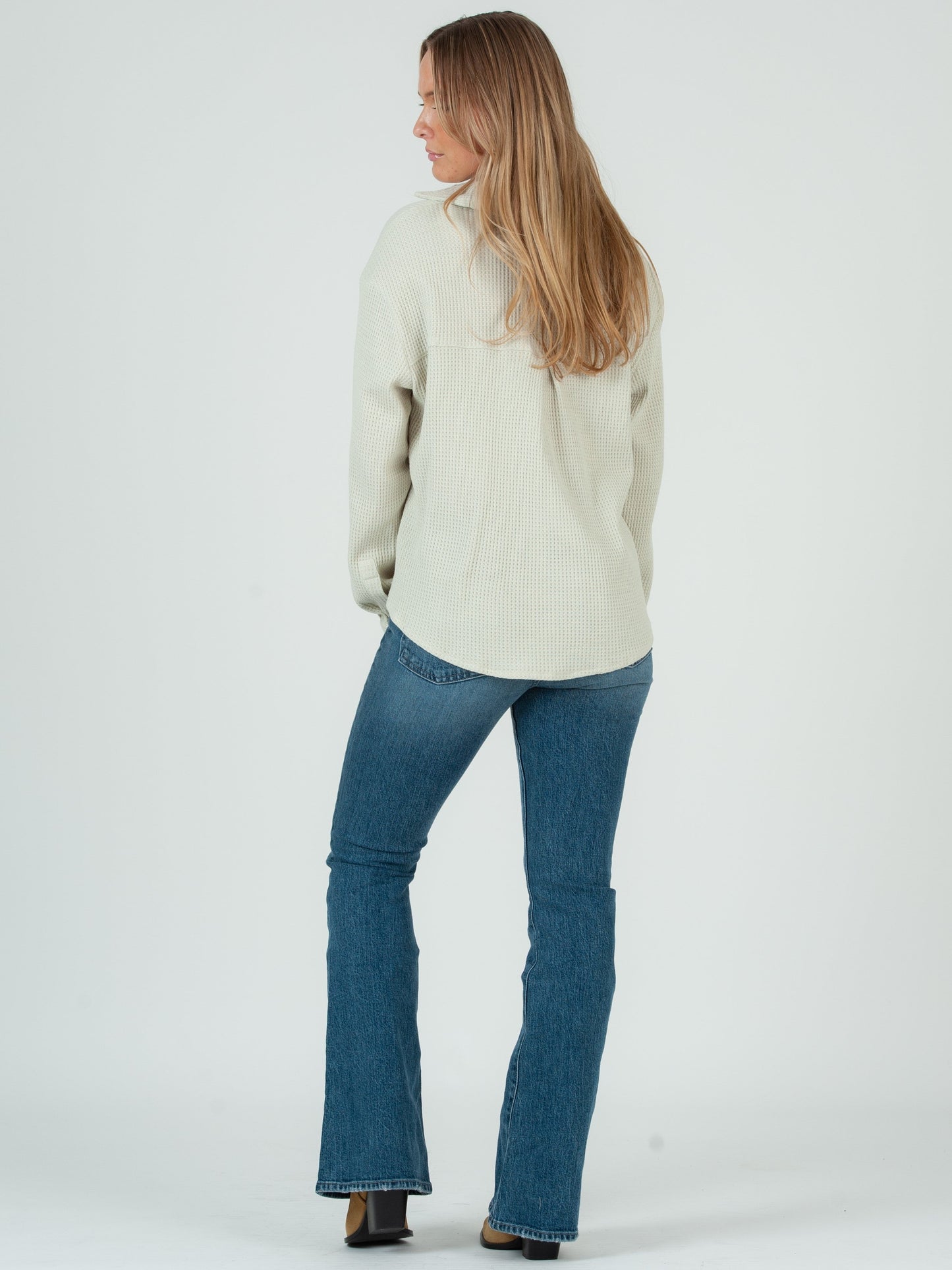 Women’s Waffle Button Down Shirt