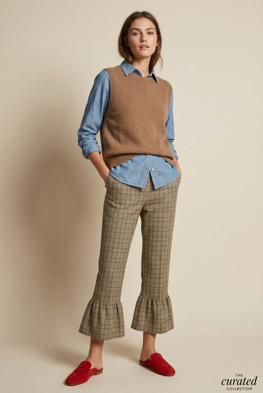 Women’s Glen Plaid Crop Trousers