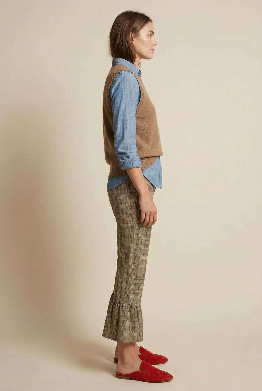 Women’s Glen Plaid Crop Trousers