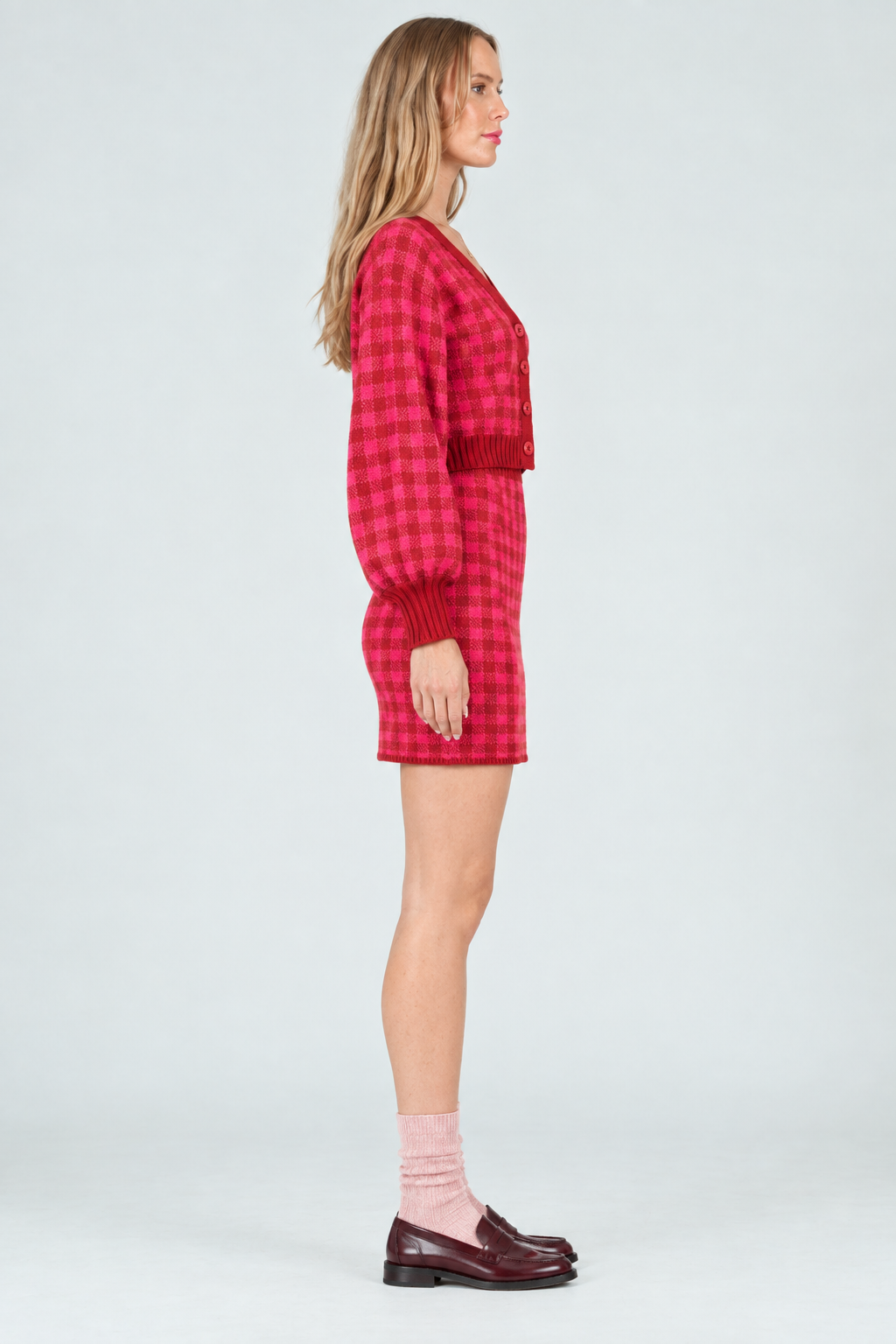 Women’s Gingham Cardigan