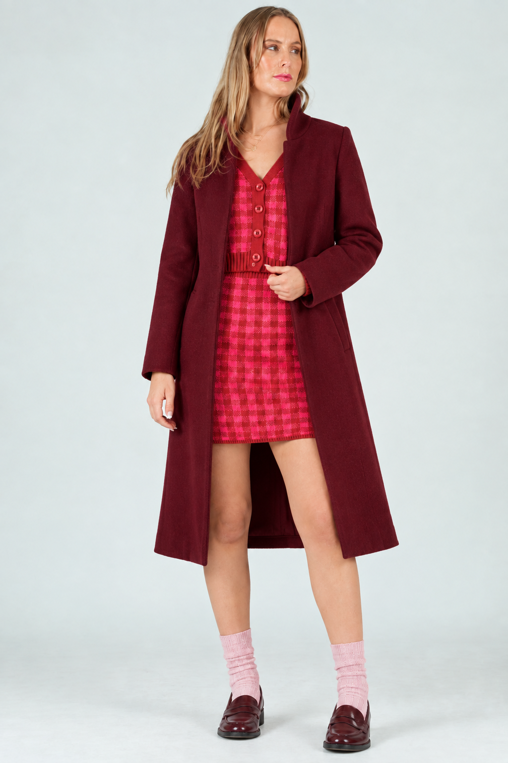 Women’s Gingham Cardigan