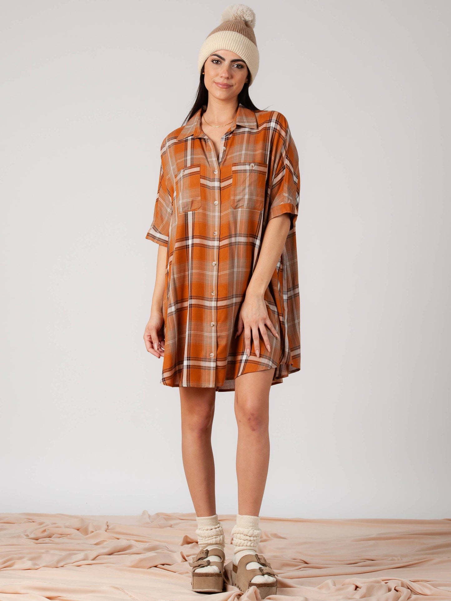 Women’s Plaid Rayon Dress