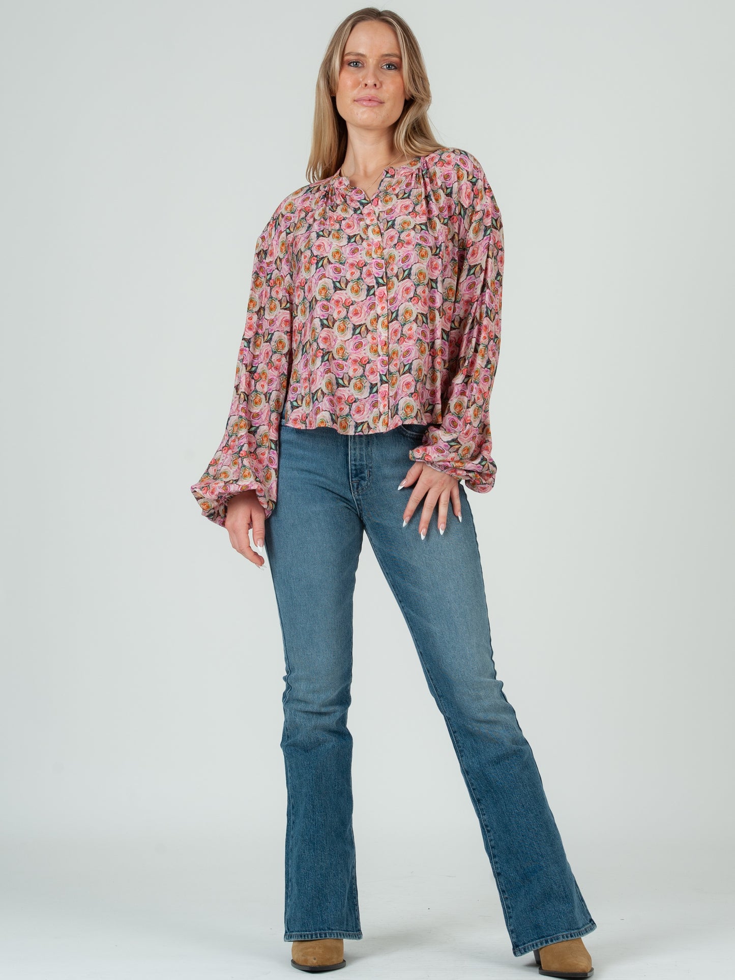 Women’s Rose Floral Blouse
