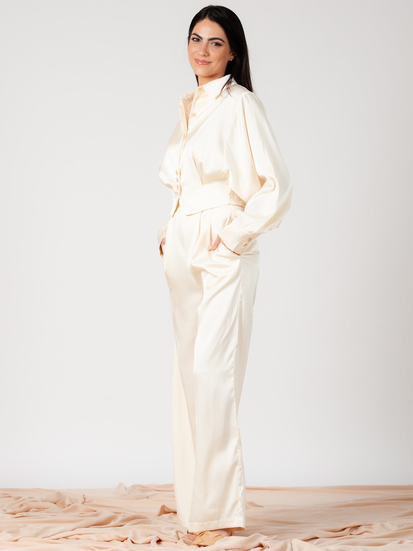 Women’s Satin Pleat Trousers