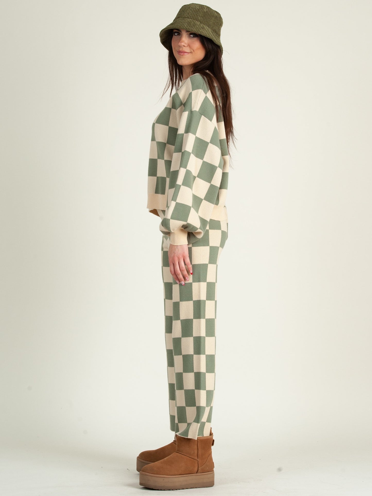 Women’s Checkered Sweater pants