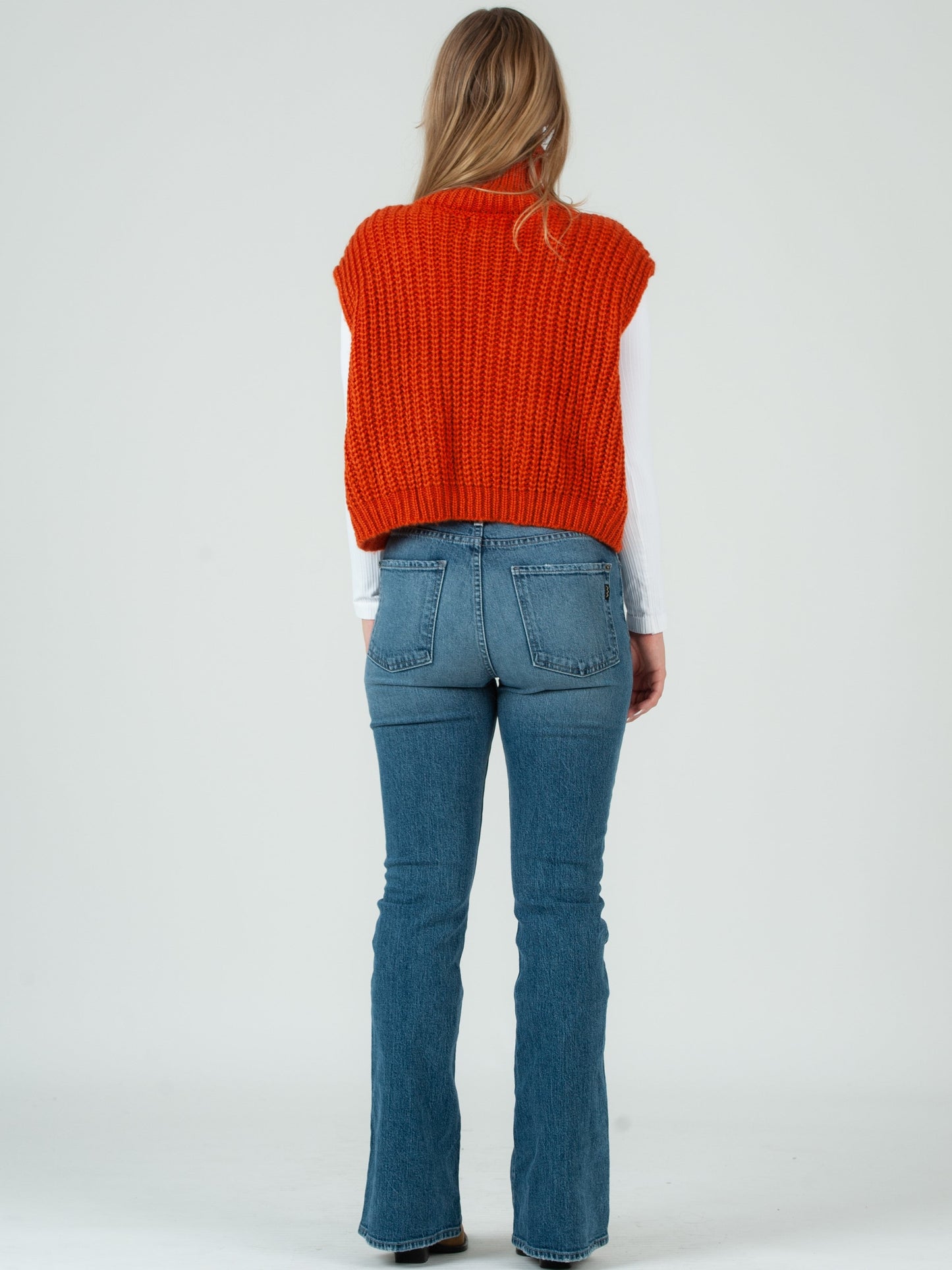 Women’s Cable Knit Turtleneck Sweater Vest