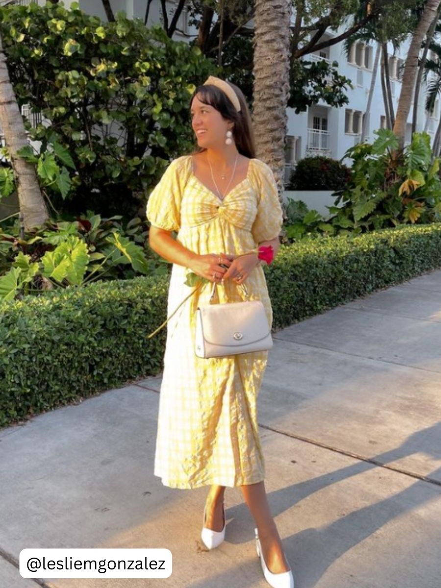 YELLOW MIDI DRESS