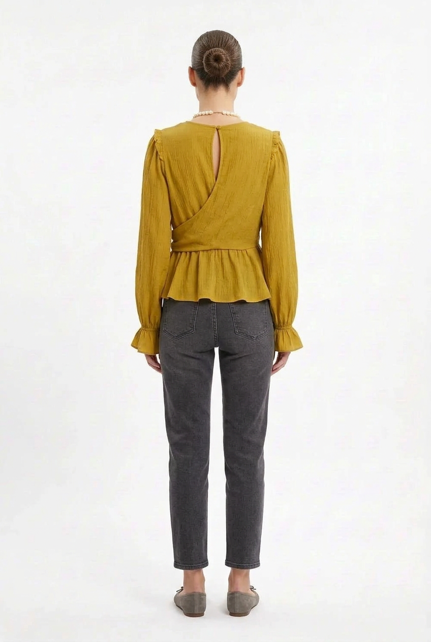 Women’s Drape V Neck Blouse