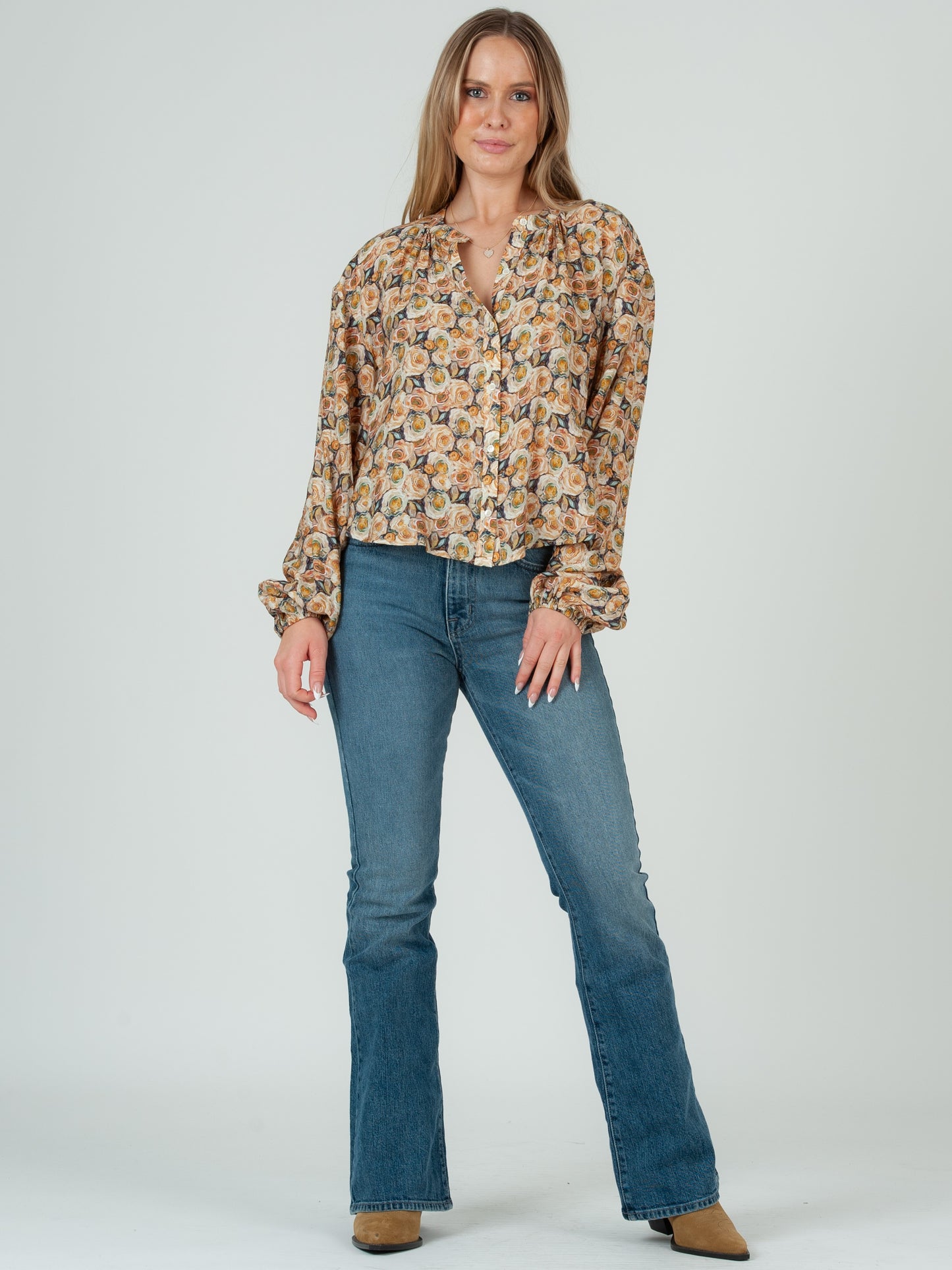 Women’s Rose Floral Blouse