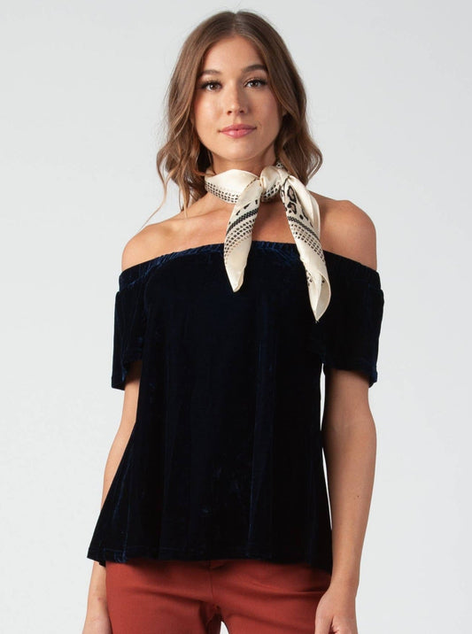 Women’s Velvet Sapphire Off Shoulder Blouse