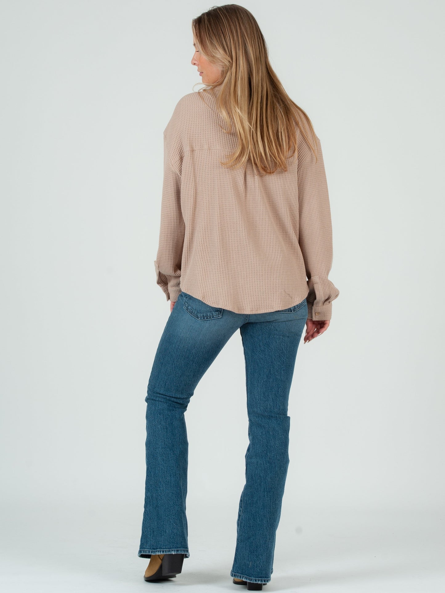 Women’s Waffle Button Down Shirt