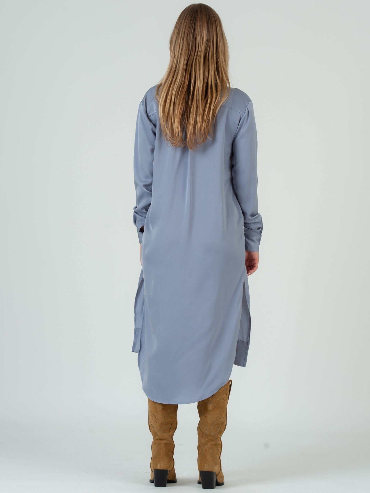 Women’s Brushed Satin Midi  Dress