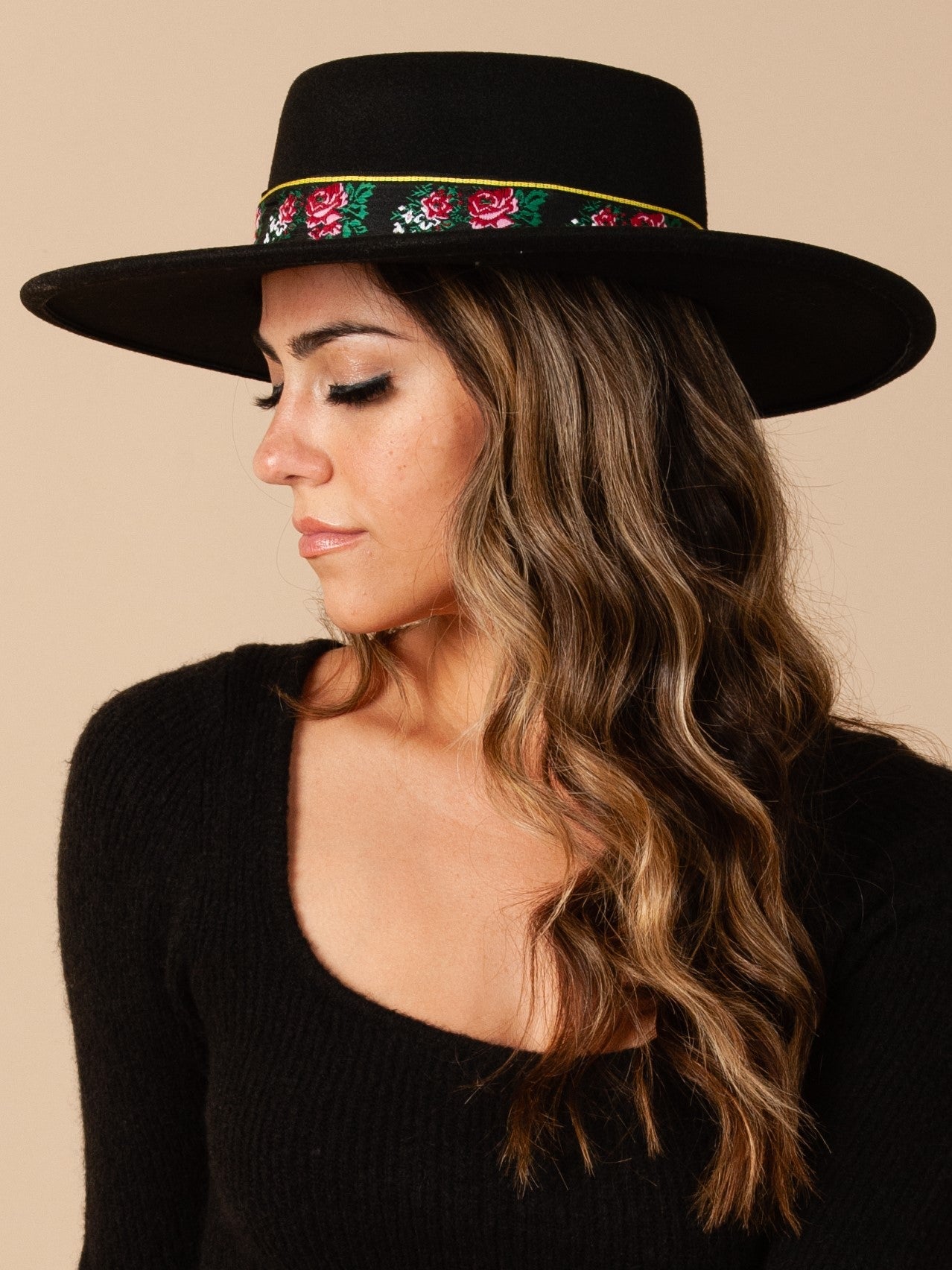 Women’s Gaucho Felt hat with Brocade Band