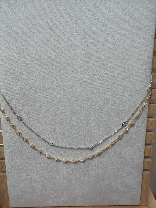 18K with Cz stone Necklace