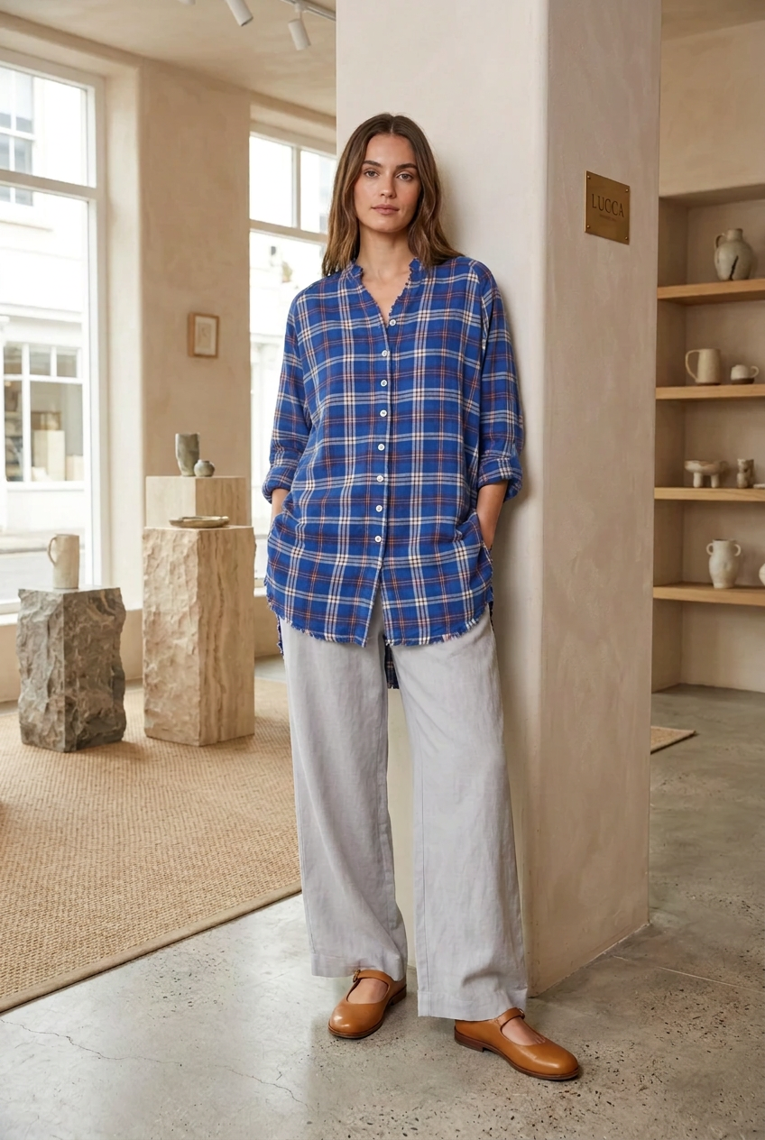 Women’s Plaid Flannel Tunic
