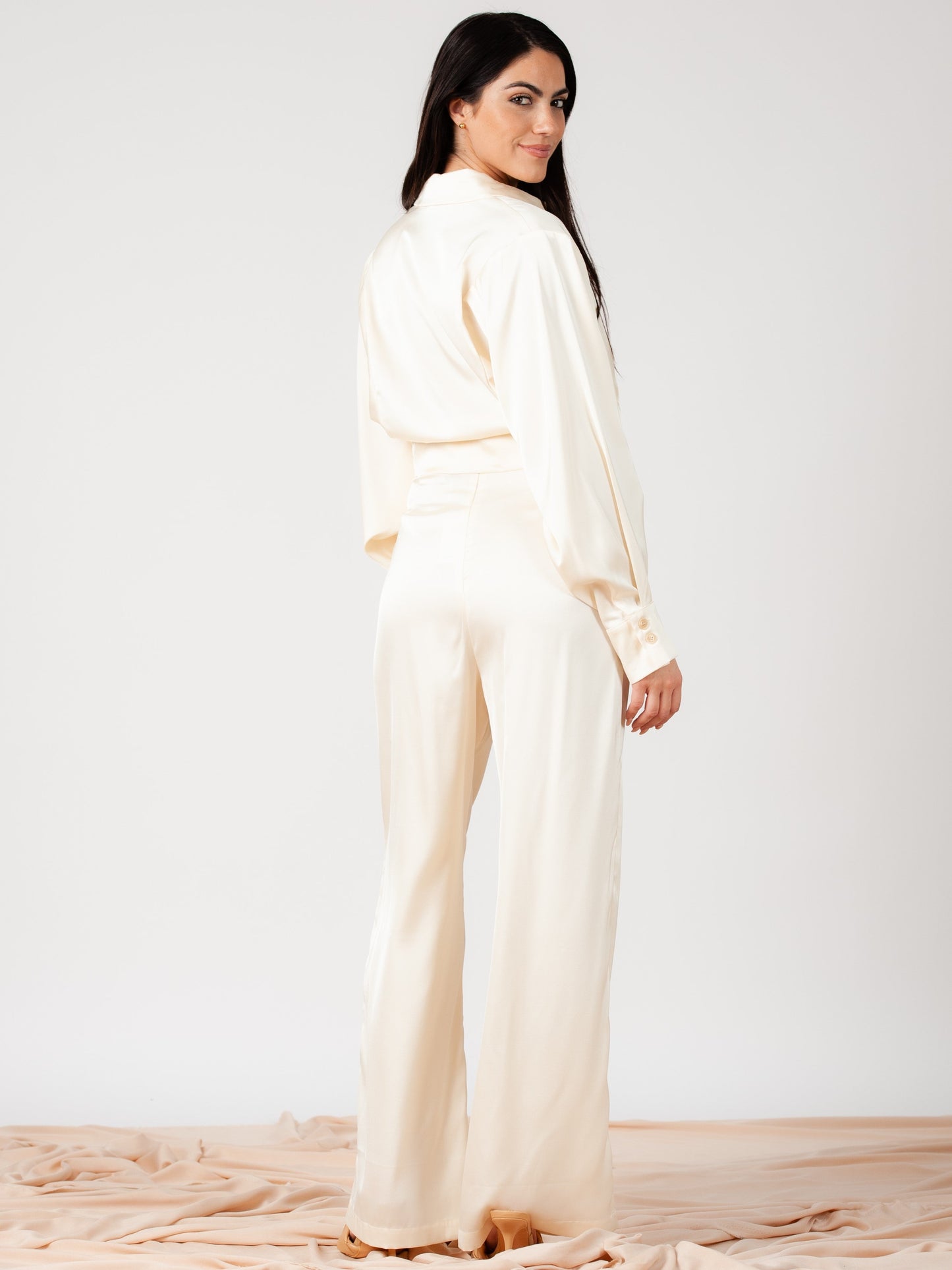 Women’s Satin Pleat Trousers