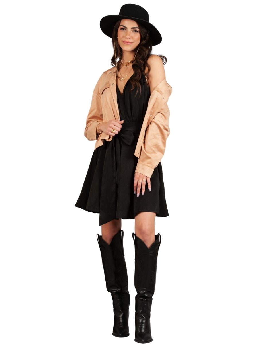 Women’s Vegan Suede Trucker Jacket