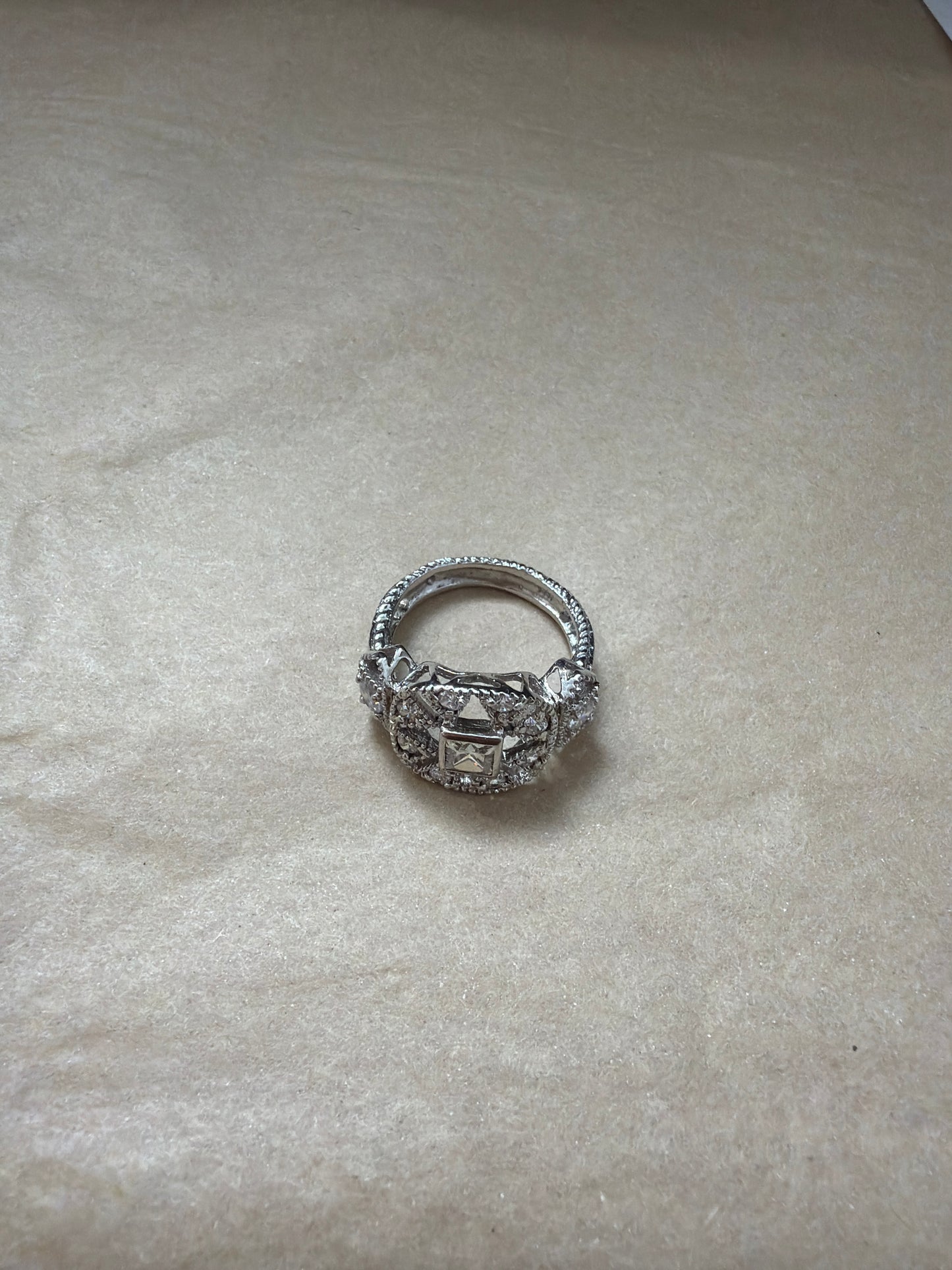 Sterling silver Cz Vintage Rings