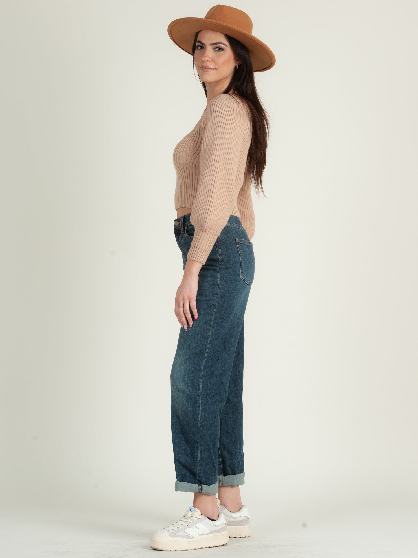 Women’s Ribbed Sweetheart Neckline Sweater