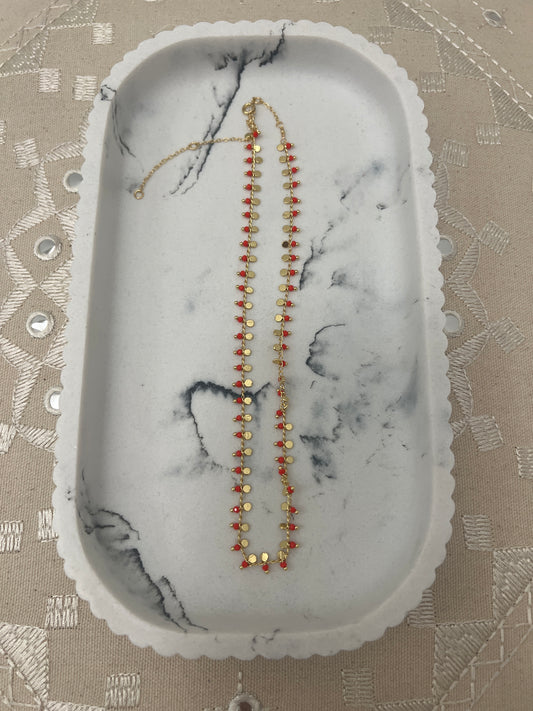 18k Gold Plated Natural Gemstone Necklace