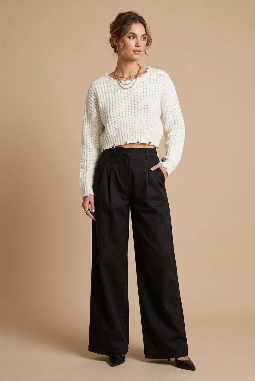 Women’s Frayed Sweater
