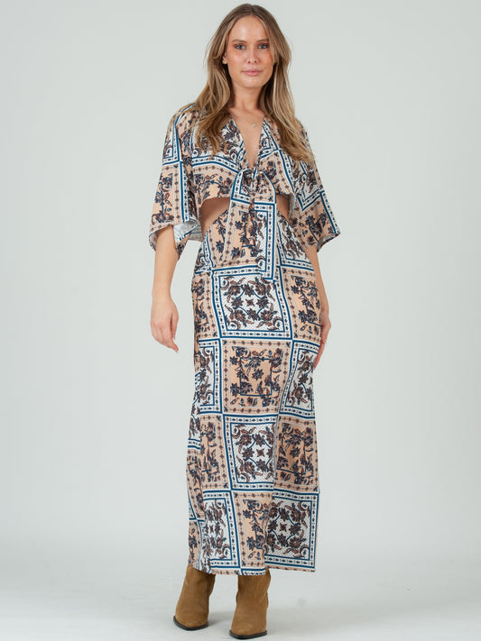 Women’s Patch Print Maxi Dress