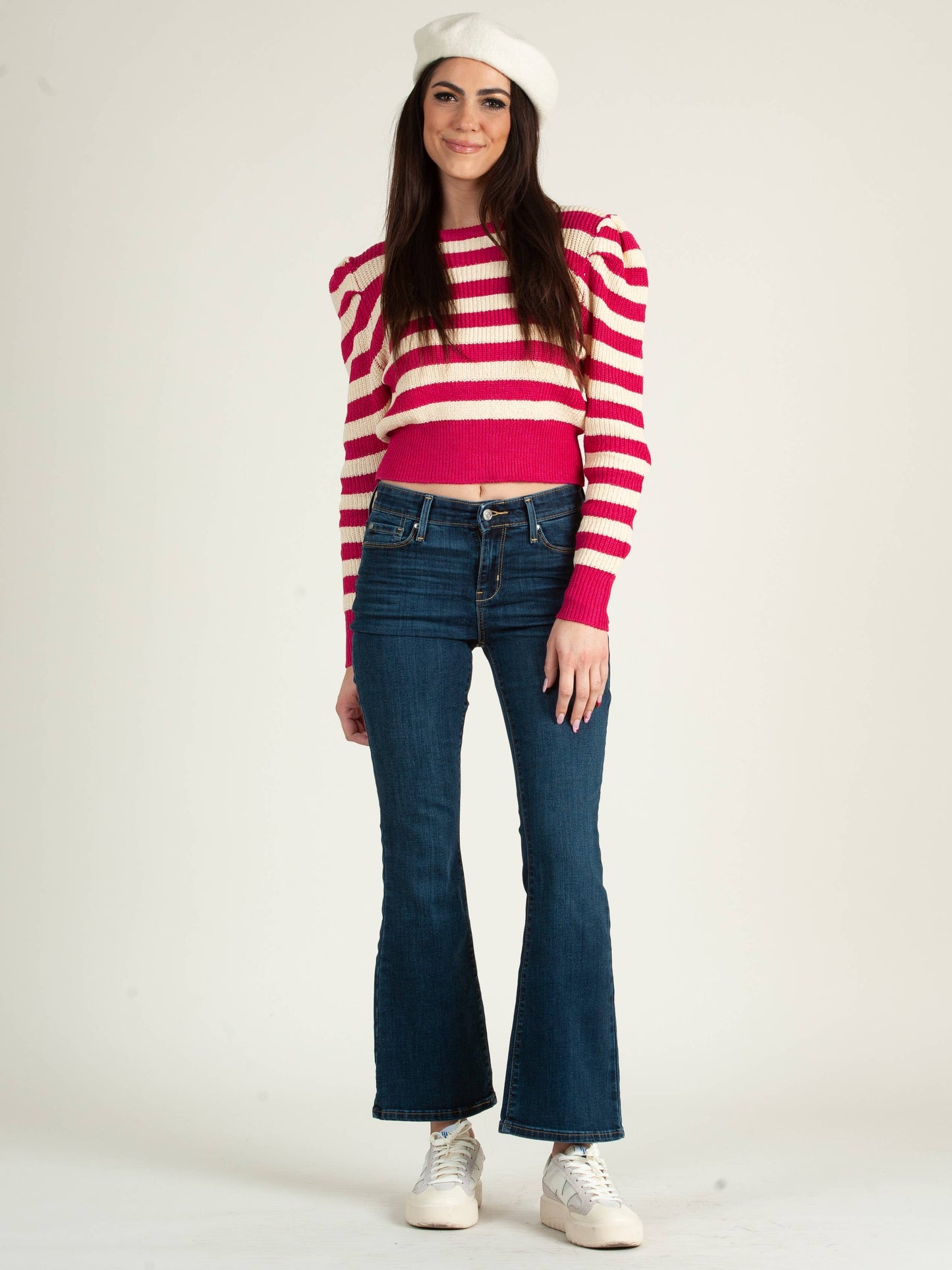 Women’s Striped Crew Neck Sweater
