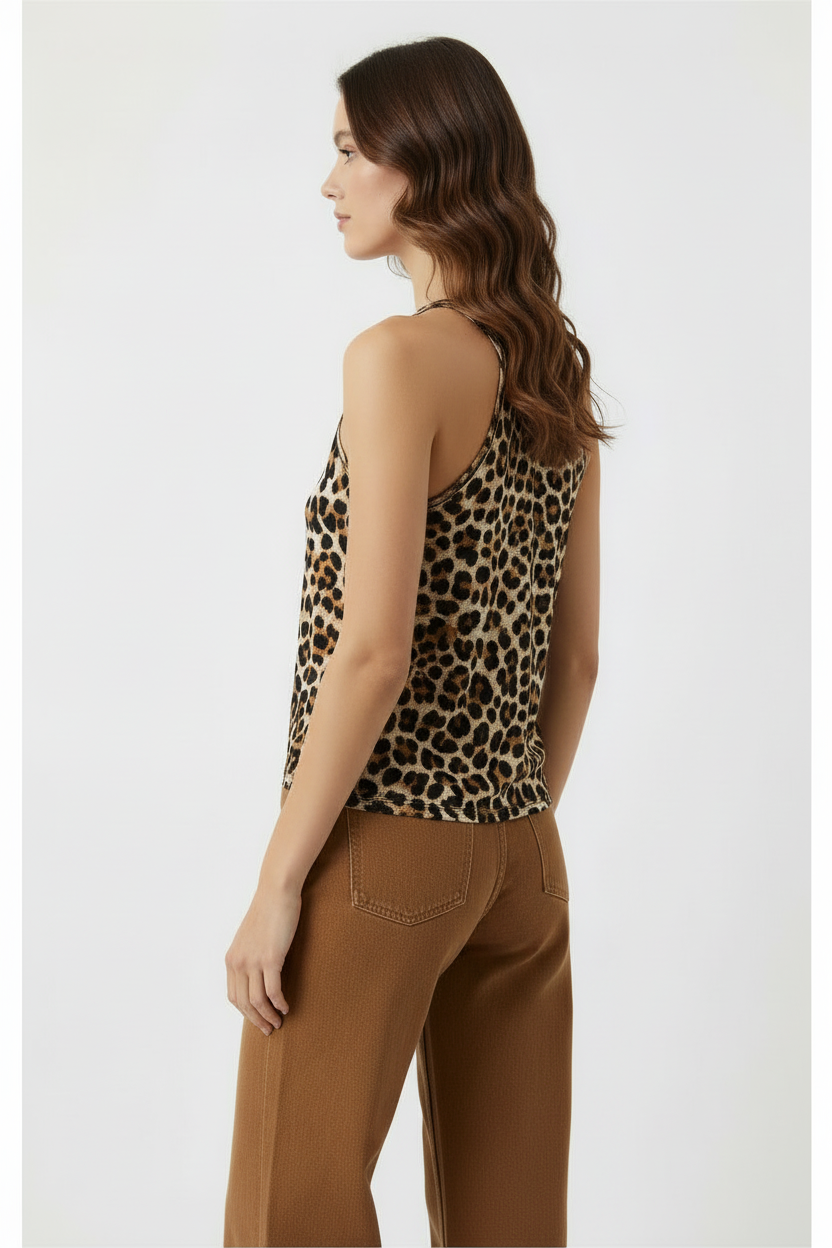 Women’s Knit Leopard Tank Top