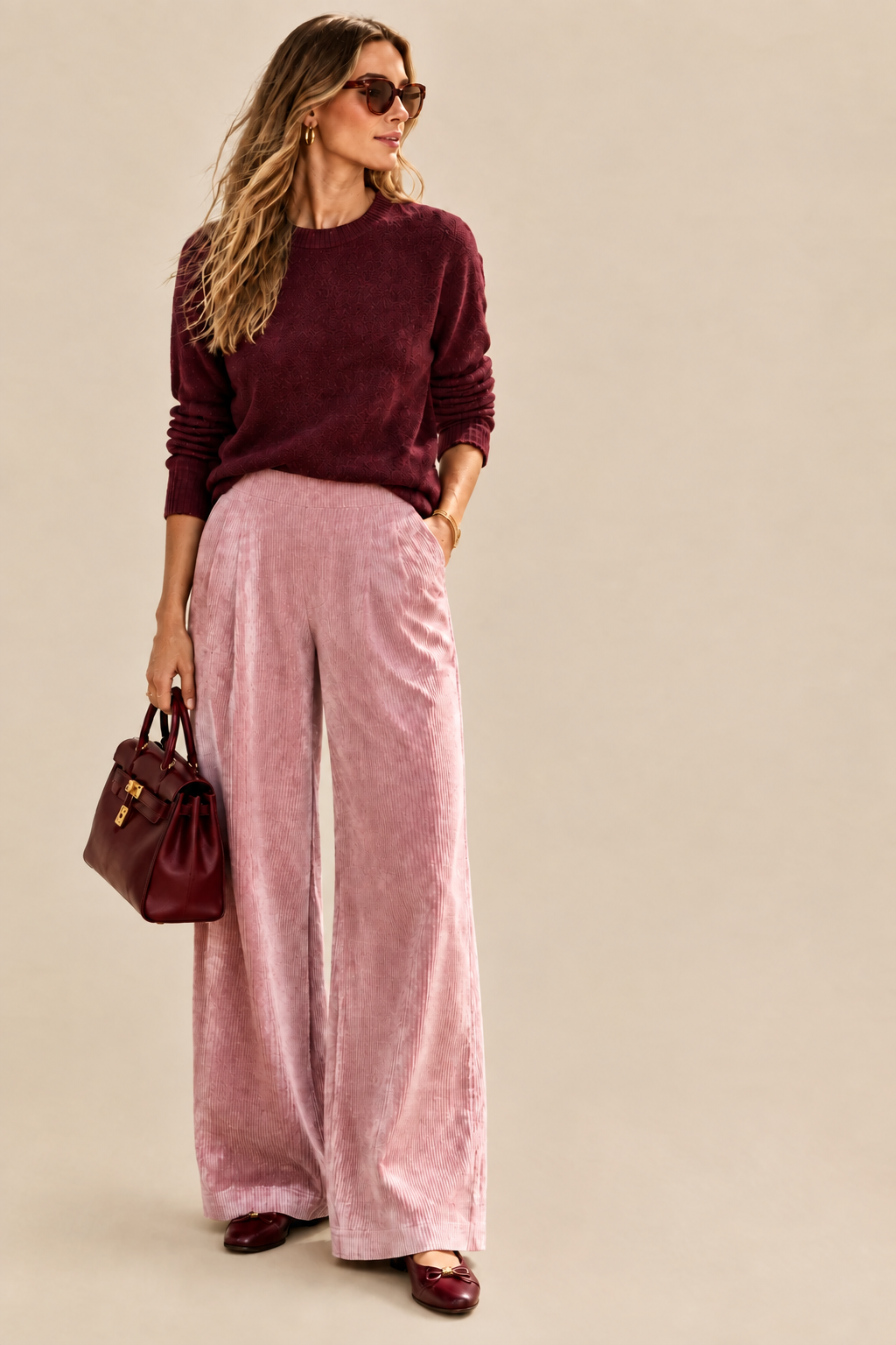 Women’s Front Pleat Corduroy Pants