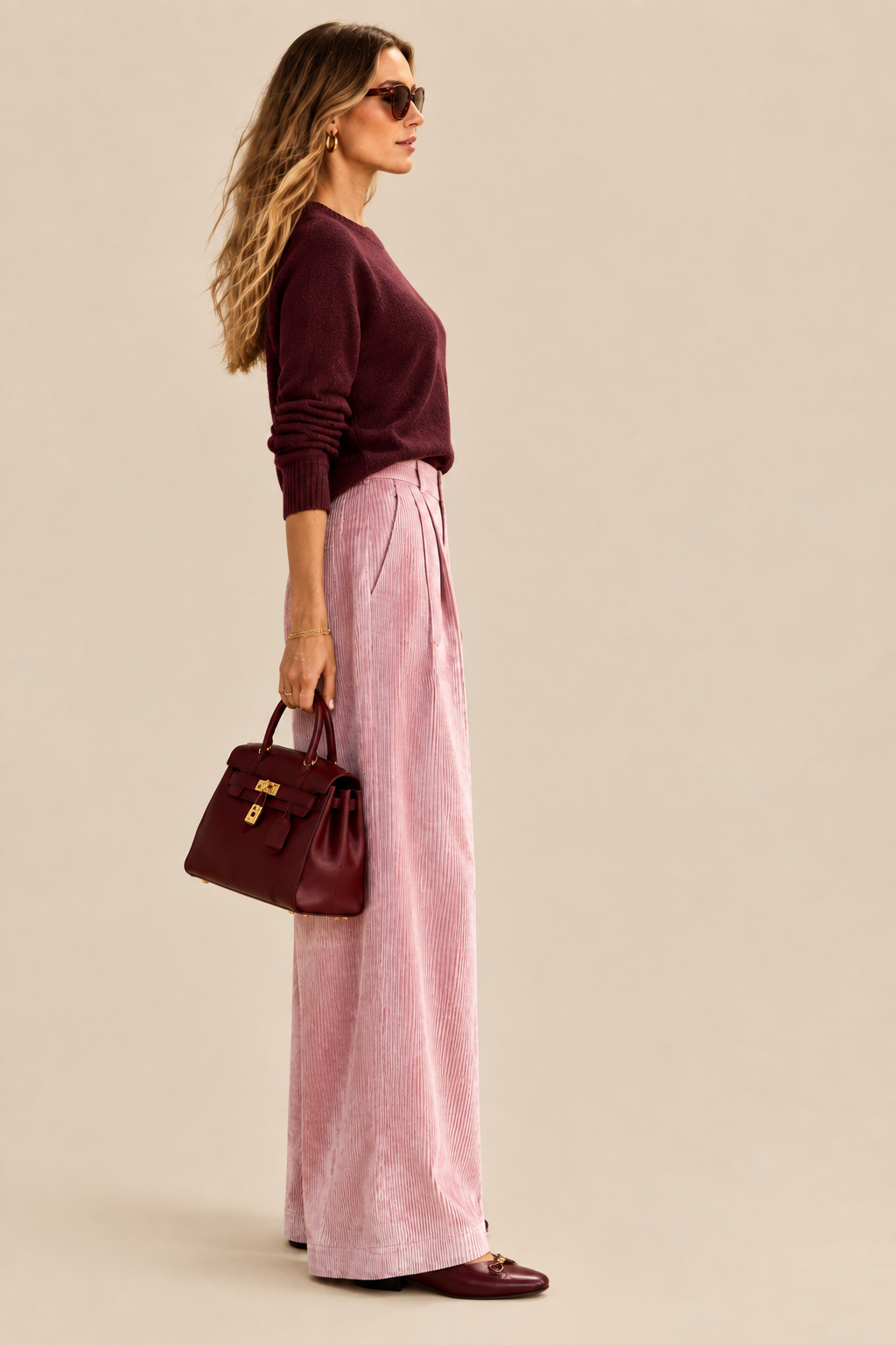 Women’s Front Pleat Corduroy Pants