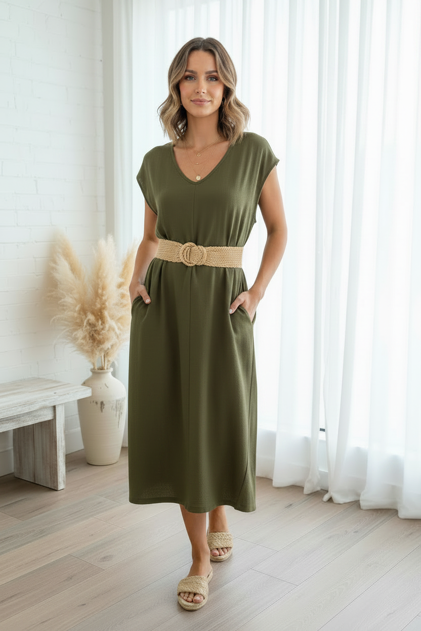 Women’s Linen Barrel Dress