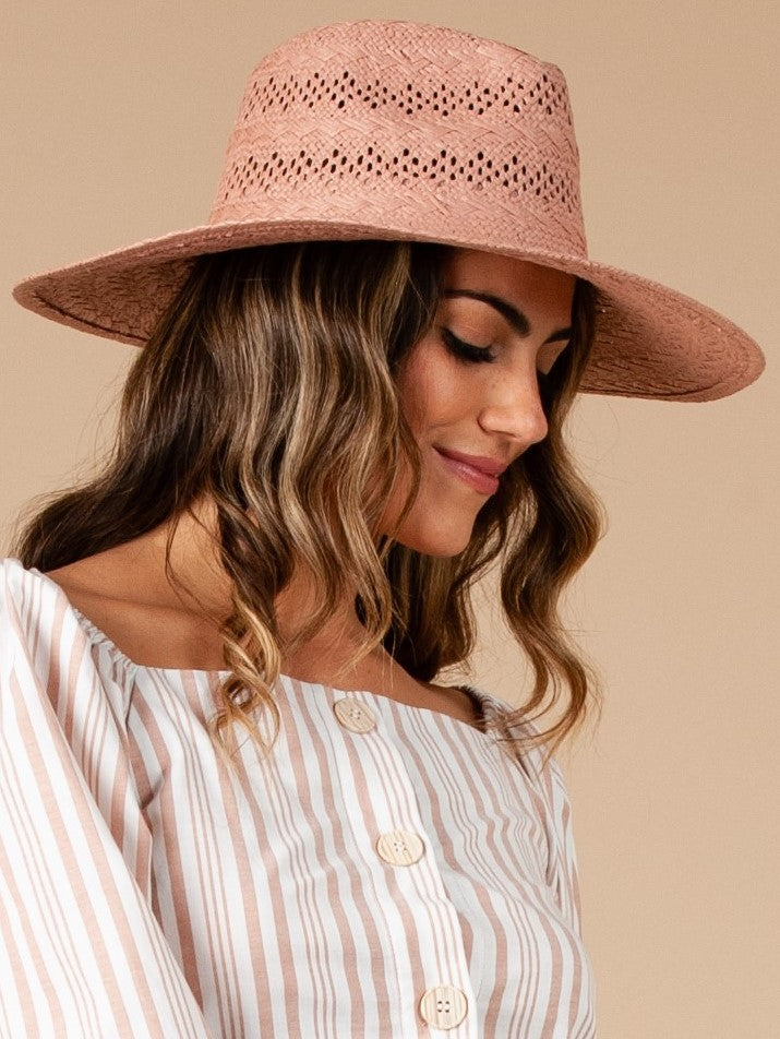 VENTURA PAPER FEDORA-MAUVE