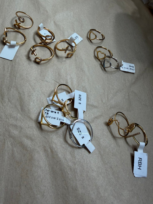 18k vermeil thin rings