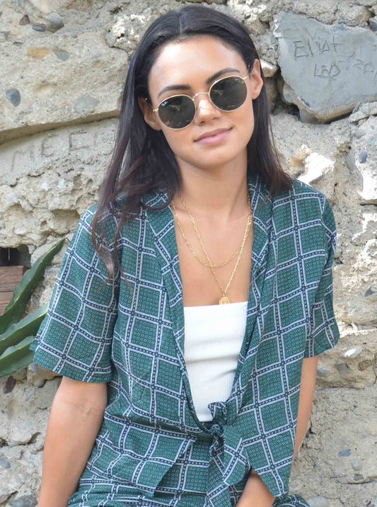Women’s Hanky Print Tie front Shirt