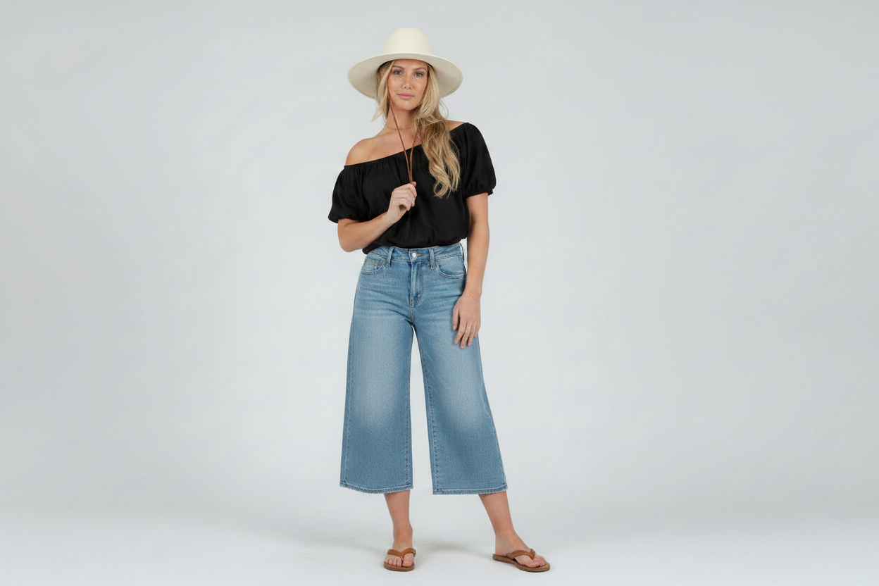 Women’s Poplin Peasant Top