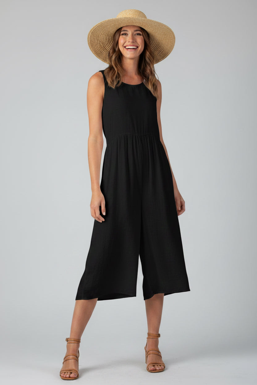 Women’s Washes Satin Crop Jumpsuit
